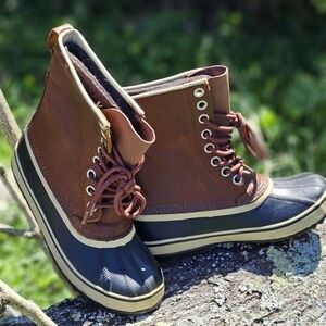 Sorel Womens 1964 Premium Duck Boot Brown Waterproof Leather NL1718-206 Size 7.5